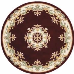 Casa Padrino Luxus Barock Wohnzimmer Teppich Bordeauxrot / Creme / Bunt - Verschiedene Größen