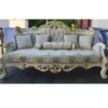 Casa Padrino Luxus Barock Wohnzimmer Sofa Silber / Creme / Gold 225 cm - Barock Möbel
