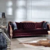 Casa Padrino Luxus Barock Wohnzimmer Sofa Bordeauxrot / Beige - Prunkvolle Barock Wohnzimmer & Hotel Möbel