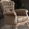 Casa Padrino Luxus Barock Wohnzimmer Set Taupe / Bronze / Gold - 2 Sofas & 2 Sessel & 1 Couchtisch - Wohnzimmer Möbel im Barockstil - Edel & Prunkvoll