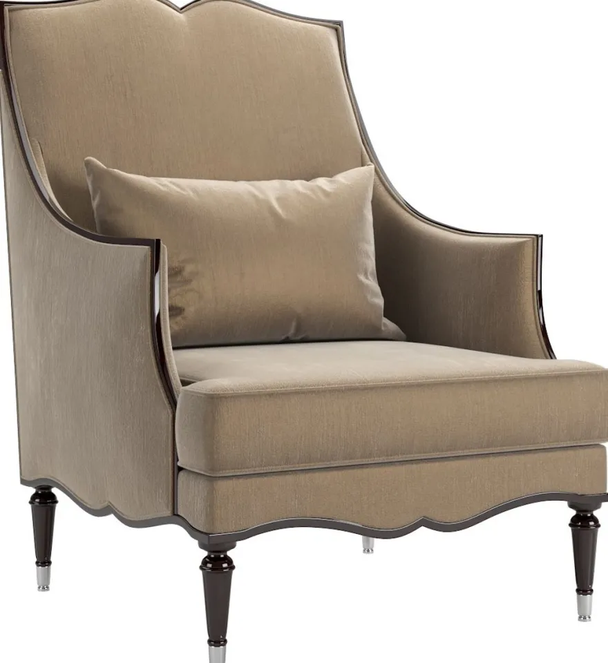 Casa Padrino Luxus Barock Wohnzimmer Sessel Khaki 80 x 75 x H. 110 cm - Edle Wohnzimmer Möbel im Barockstil