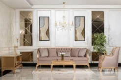 Casa Padrino Luxus Barock Wohnzimmer Sofa Braun / Gold - Handgefertigtes Barockstil Sofa mit dekorativen Kissen - Luxus Wohnzimmer Möbel im Barockstil - Barock Möbel