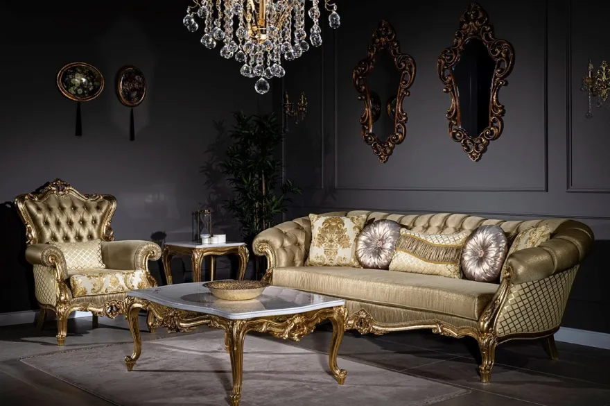 Casa Padrino Luxus Barock Wohnzimmer Sessel mit dekorativem Kissen Gold / Weiß 98 x 90 x H. 117 cm - Prunkvolle Barock Möbel