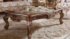Casa Padrino Luxus Barock Wohnzimmer Set Grau / Kupfer / Silber - 2 Barock Sofas & 2 Barock Sessel & 1 Barock Couchtisch - Luxus Wohnzimmer Möbel im Barockstil - Barock Möbel - Barock Einrichtung