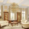 Casa Padrino Luxus Barock Wohnzimmer Sofa Creme / Braun - Handgefertigtes Barockstil Sofa - Prunkvolle Luxus Wohnzimmer Möbel im Barockstil - Barock Möbel