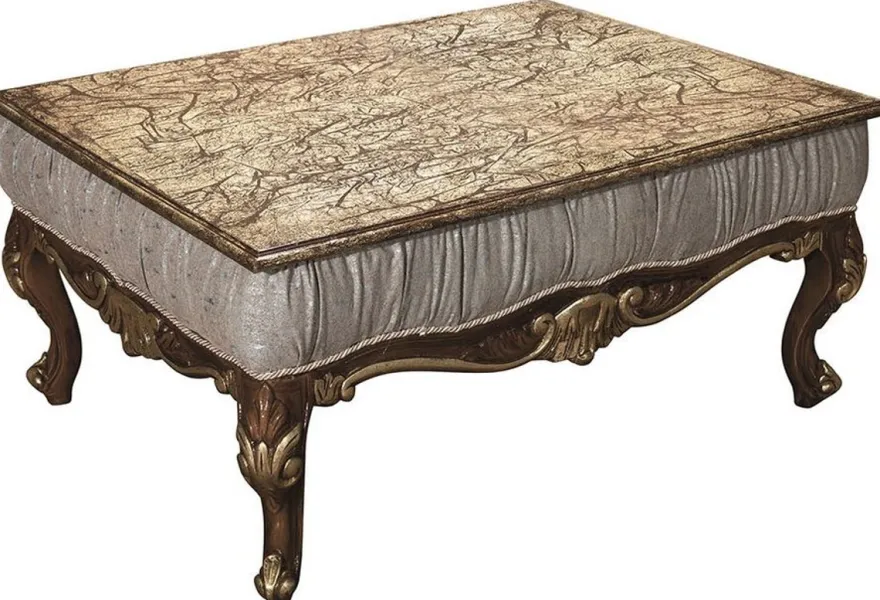 Casa Padrino Luxus Barock Wohnzimmer Set Silbergrau / Braun / Gold - 2 Sofas & 2 Sessel & 1 Couchtisch - Wohnzimmer Möbel - Edel & Prunkvoll