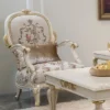 Casa Padrino Luxus Barock Wohnzimmer Set Creme / Rosa / Weiß / Gold - 2 Sofas & 2 Sessel - Handgefertigte Wohnzimmer Möbel im Barockstil - Edel & Prunkvoll