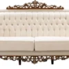 Casa Padrino Luxus Barock Wohnzimmer Set Beige / Grau / Braun / Gold - 2 Sofas & 2 Sessel & 1 Couchtisch - Handgefertigte Wohnzimmer Möbel im Barockstil - Edel & Prunkvoll