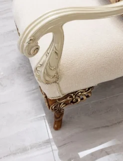 Casa Padrino Luxus Barock Wohnzimmer Set Beige / Grau / Braun / Gold - 2 Sofas & 2 Sessel & 1 Couchtisch - Handgefertigte Wohnzimmer Möbel im Barockstil - Edel & Prunkvoll