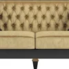 Casa Padrino Luxus Barock Wohnzimmer Sofa Gold / Schwarz 260 x 95 x H. 93 cm - Prunkvolle Wohnzimmer Möbel im Barockstil