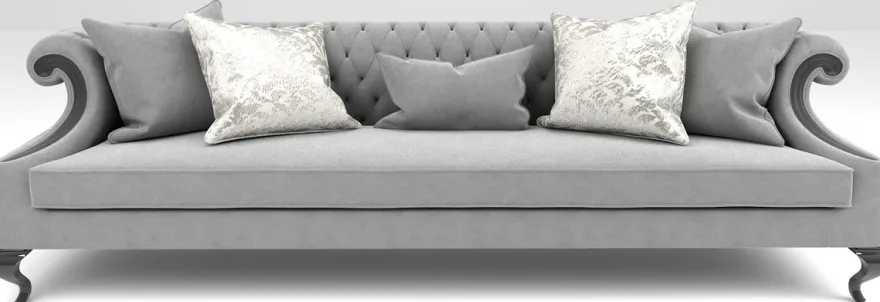 Casa Padrino Luxus Barock Wohnzimmer Sofa Grau / Schwarz 260 x 100 x H. 82 cm - Wohnzimmer Möbel im Barockstil - Edel & Prunkvoll