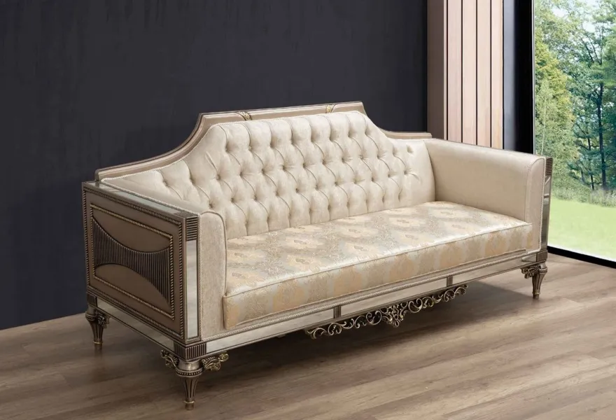 Casa Padrino Luxus Barock Wohnzimmer Set - 2 Sofas & 2 Sessel & 1 Couchtisch - Handgefertigte Wohnzimmer & Hotel Möbel im Barockstil - Edel & Prunkvoll