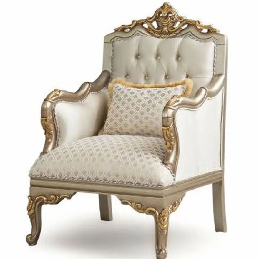 Casa Padrino Luxus Barock Wohnzimmer Set Creme / Grau / Gold - Barock Möbel