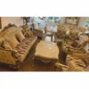 Casa Padrino Luxus Barock Wohnzimmer Set Beige / Braun / Gold - Barockstil Möbel