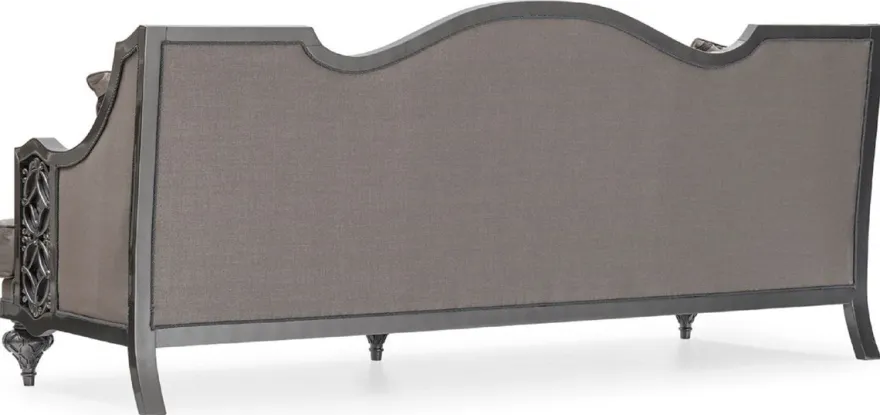 Casa Padrino Luxus Barock Wohnzimmer Sofa Grau / Grau - Handgefertigtes Barockstil Sofa mit dekorativen Kissen - Luxus Wohnzimmer Möbel im Barockstil - Barock Möbel