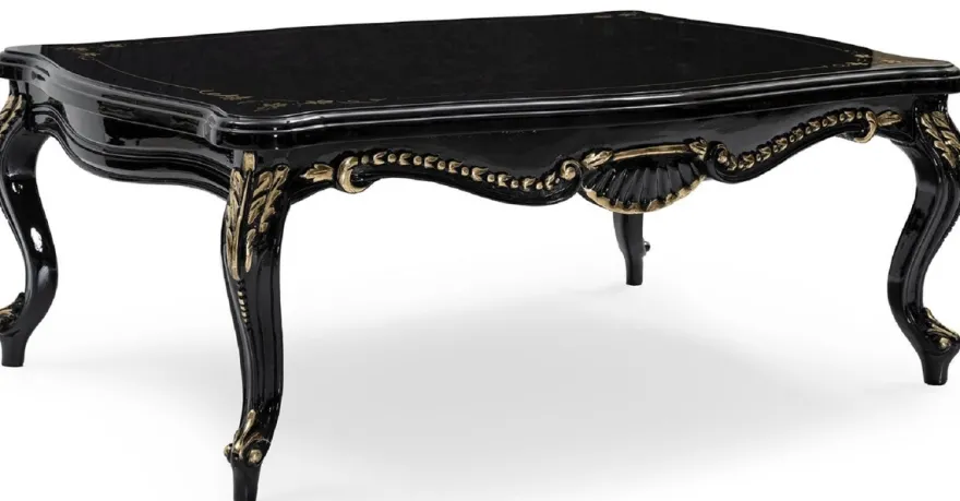 Casa Padrino Luxus Barock Wohnzimmer Set Creme / Schwarz / Gold - 2 Sofas & 2 Sessel & 1 Couchtisch & 2 Beistelltische - Handgefertigte Wohnzimmer Möbel im Barockstil - Edel & Prunkvoll