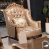 Casa Padrino Luxus Barock Wohnzimmer Set Gold / Schwarz / Grau / Gold - 2 Barock Sofas & 2 Barock Sessel & 1 Barock Couchtisch - Luxus Wohnzimmer Möbel im Barockstil - Barock Möbel
