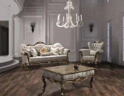 Casa Padrino Luxus Barock Wohnzimmer Sessel mit Glitzersteinen und dekorativem Kissen Silbergrau / Braun / Gold 112 x 83 x H. 115 cm - Barock Möbel
