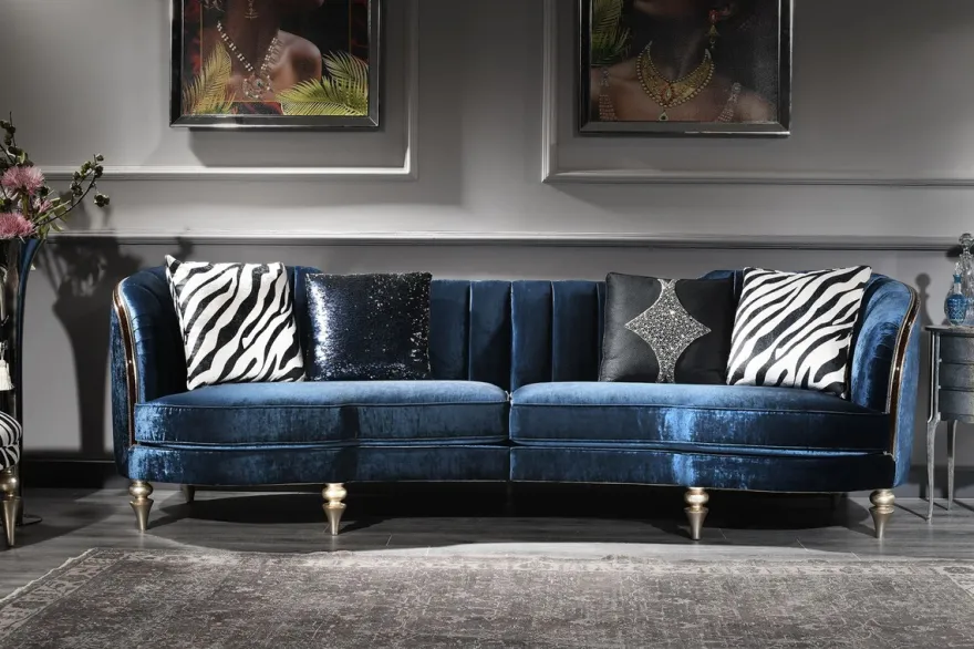 Casa Padrino Luxus Barock Wohnzimmer Set - 2 Sofas & 2 Sessel & 1 Couchtisch mit Glasplatte - Handgefertigte Barock Wohnzimmer Möbel - Edel & Prunkvoll