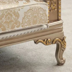 Casa Padrino Luxus Barock Wohnzimmer Sofa Creme / Grau / Gold 220 cm - Barock Möbel