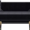 Casa Padrino Luxus Barock Wohnzimmer Sofa Schwarz / Antik Gold 250 x 95 x H. 83 cm - Edle Wohnzimmer Möbel im Barockstil