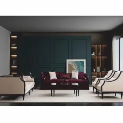 Casa Padrino Luxus Barock Wohnzimmer Sessel Beige / Schwarz - Barockstil Möbel