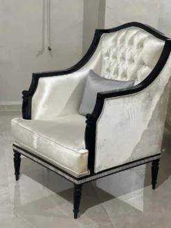 Casa Padrino Luxus Barock Wohnzimmer Sessel Gold / Schwarz / Grau - Handgefertigter Barockstil Sessel - Luxus Wohnzimmer Möbel im Barockstil - Barock Möbel - Edel & Prunkvoll