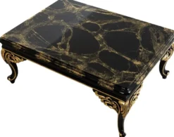 Casa Padrino Luxus Barock Wohnzimmer Set Grau / Schwarz / Gold - 2 Sofas & 2 Sessel & 1 Couchtisch - Prunkvolle Barock Wohnzimmer Möbel