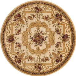 Casa Padrino Luxus Barock Wohnzimmer Teppich Creme / Beige - Verschiedene Größen