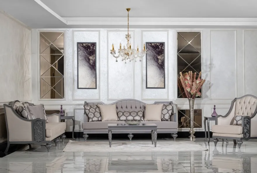Casa Padrino Luxus Barock Wohnzimmer Sofa Grün / Silber / Gold 173 cm - Made in Italy