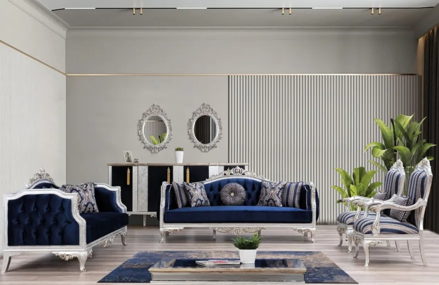 Casa Padrino Luxus Barock Wohnzimmertisch Schwarz / Silber / Gold 102 x 102 x H. 41 cm - Edler Massivholz Couchtisch im Barockstil - Barock Wohnzimmer Möbel