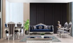 Casa Padrino Luxus Barock Wohnzimmertisch Schwarz / Silber / Gold 102 x 102 x H. 41 cm - Edler Massivholz Couchtisch im Barockstil - Barock Wohnzimmer Möbel