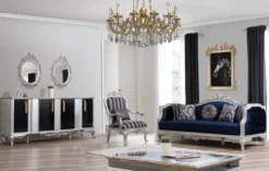 Casa Padrino Luxus Barock Wohnzimmertisch Schwarz / Silber / Gold 102 x 102 x H. 41 cm - Edler Massivholz Couchtisch im Barockstil - Barock Wohnzimmer Möbel