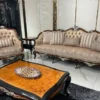 Casa Padrino Luxus Barock Wohnzimmer Sessel Gold / Braun / Schwarz / Silber - Handgefertigter Barockstil Sessel mit dekorativem Kissen - Luxus Wohnzimmer Möbel im Barockstil - Barock Möbel