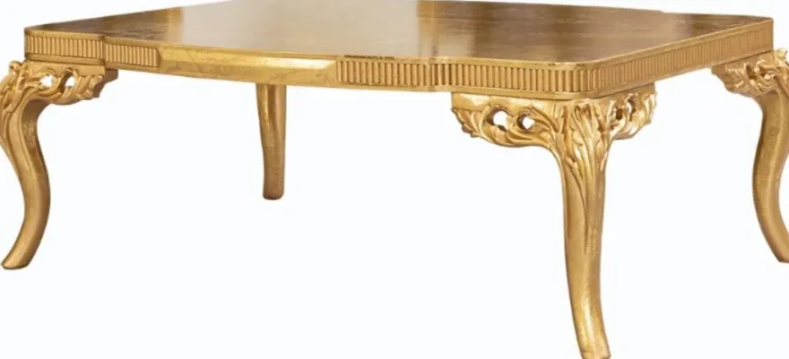 Casa Padrino Luxus Barock Wohnzimmer Set Dunkelblau / Gold - 2 Sofas & 2 Sessel & 1 Couchtisch - Prunkvolle Barock Wohnzimmer Möbel