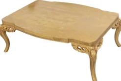 Casa Padrino Luxus Barock Wohnzimmer Set Dunkelblau / Gold - 2 Sofas & 2 Sessel & 1 Couchtisch - Prunkvolle Barock Wohnzimmer Möbel