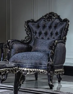 Casa Padrino Luxus Barock Wohnzimmer Set Weiß / Blau / Gold - 2 Sofas & 2 Sessel & 1 Couchtisch - Prunkvolle Wohnzimmer Möbel im Barockstil
