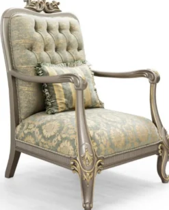 Casa Padrino Luxus Barock Wohnzimmer Set Grün / Gold / Grau / Gold - 2 Sofas & 2 Sessel - Wohnzimmer Möbel im Barockstil - Edel & Prunkvoll