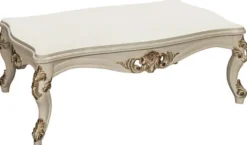 Casa Padrino Luxus Barock Wohnzimmer Set Grau / Weiß / Gold - 2 Sofas & 2 Sessel & 1 Couchtisch - Barockstil Möbel - Edel & Prunkvoll