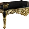 Casa Padrino Luxus Barock Wohnzimmer Set Braun / Schwarz / Gold - 2 Sofas & 2 Sessel & 1 Couchtisch - Prunkvolle Wohnzimmer Möbel im Barockstil