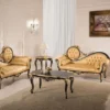Casa Padrino Luxus Barock Wohnzimmer Sofa Gold / Schwarz 170 x 70 x H. 100 cm - Barockstil Wohnzimmer Möbel - Edel & Prunkvoll