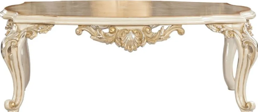 Casa Padrino Luxus Barock Wohnzimmer Set Grau / Braun / Weiß / Gold / Silber - 2 Sofas & 2 Sessel & 1 Couchtisch - Handgefertigte Barock Wohnzimmer Möbel - Edel & Prunkvoll