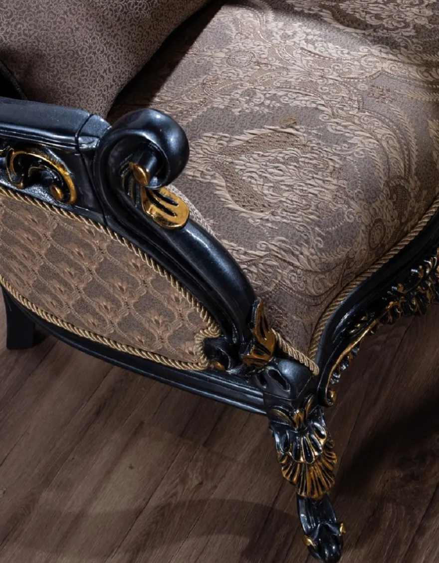 Casa Padrino Luxus Barock Wohnzimmer Set Grau / Blau / Gold - 2 Barock Sofas & 2 Barock Sessel & 1 Barock Couchtisch - Luxus Wohnzimmer Möbel im Barockstil - Barock Möbel - Edel & Prunkvoll