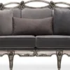 Casa Padrino Luxus Barock Wohnzimmer Set Grau / Silber - 2 Barock Sofas & 2 Barock Sessel & 1 Barock Couchtisch - Handgefertigte Wohnzimmer Möbel im Barockstil - Edel & Prunkvoll