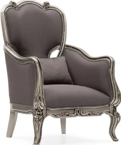 Casa Padrino Luxus Barock Wohnzimmer Set Grau / Silber - 2 Barock Sofas & 2 Barock Sessel & 1 Barock Couchtisch - Handgefertigte Wohnzimmer Möbel im Barockstil - Edel & Prunkvoll