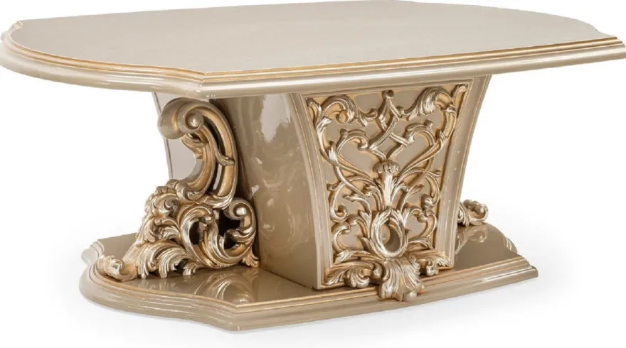 Casa Padrino Luxus Barock Wohnzimmer Set Silber / Grau / Gold - 2 Barock Sofas & 2 Barock Sessel & 1 Barock Couchtisch - Handgefertigte Wohnzimmer Möbel im Barockstil - Edel & Prunkvoll