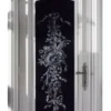 Casa Padrino Luxus Barock Wohnungstür Weiß / Schwarz / Silber 126 cm - Made in Italy