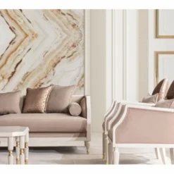 Casa Padrino Luxus Barock Wohnzimmer Sessel Braun / Creme / Gold - Barockstil Möbel