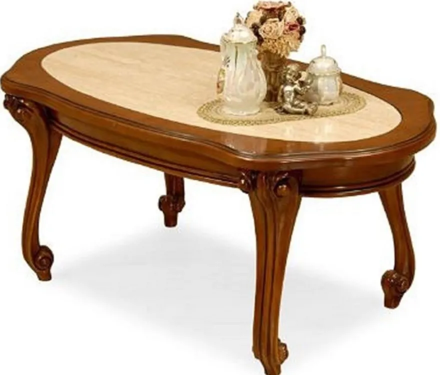 Casa Padrino Luxus Barock Wohnzimmer Set Creme / Braun - 2 Barock Sofas & 2 Barock Sessel & 1 Barock Couchtisch - Luxus Wohnzimmer Möbel im Barockstil - Edel & Prunkvoll
