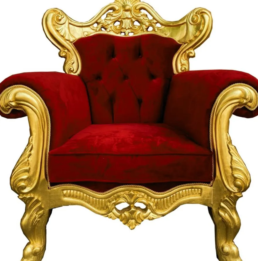 Casa Padrino Luxus Barock Wohnzimmer Set Bordeauxrot / Gold - 1 Barock Sofa & 2 Barock Sessel - Wohnzimmer Möbel im Barockstil - Edel & Prunkvoll
